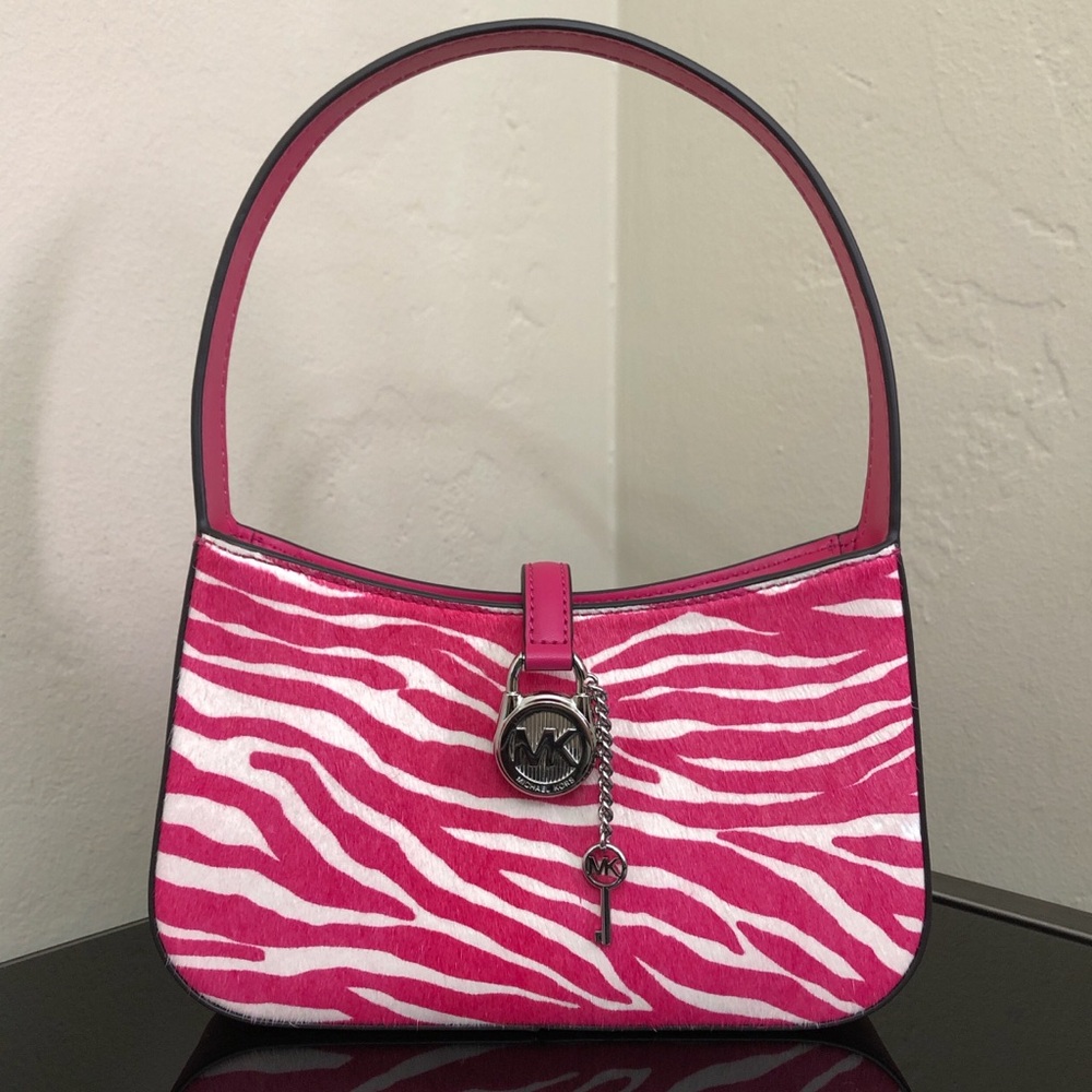 Michael Kors Lyra Small Zebra Calf Hair Pouchette